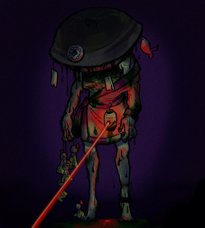 The Griller enemy from the Splatoon series, translated into a human design.