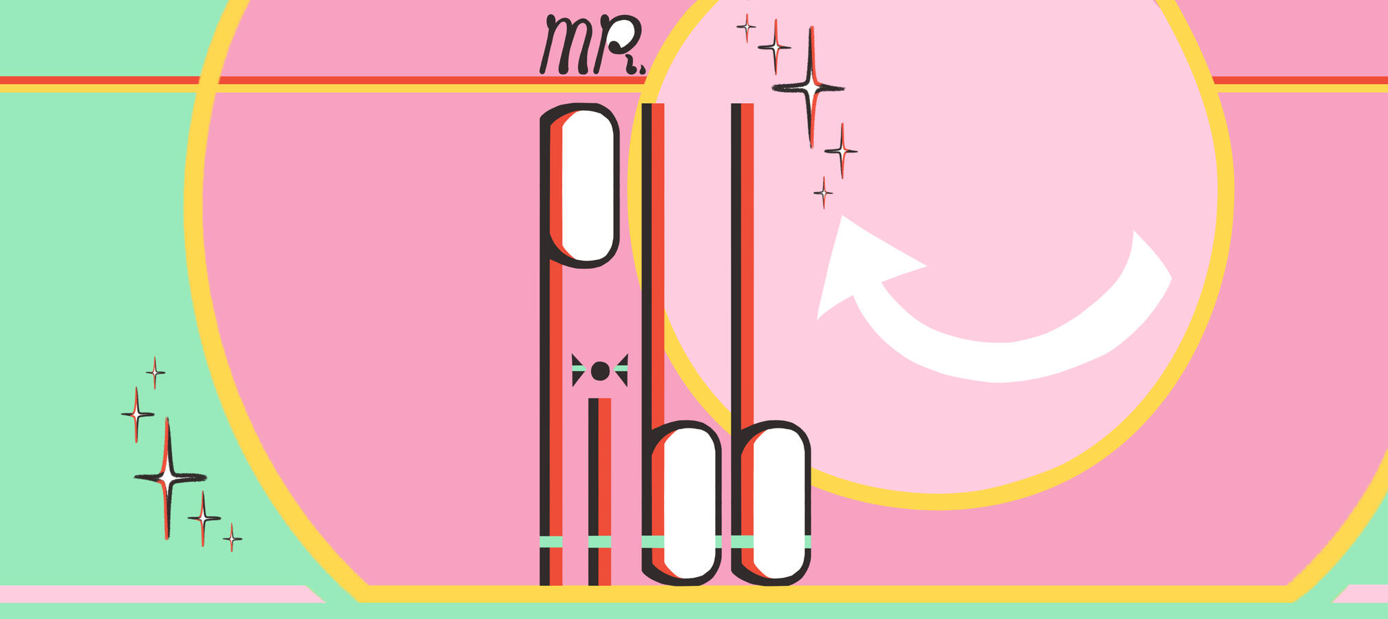 A custom-made alternate design for a Mr. Pibb soda can, styled after retro signs.