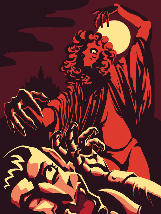 The tables have turned: a vampire's would-be victim prepares to make him her prey!